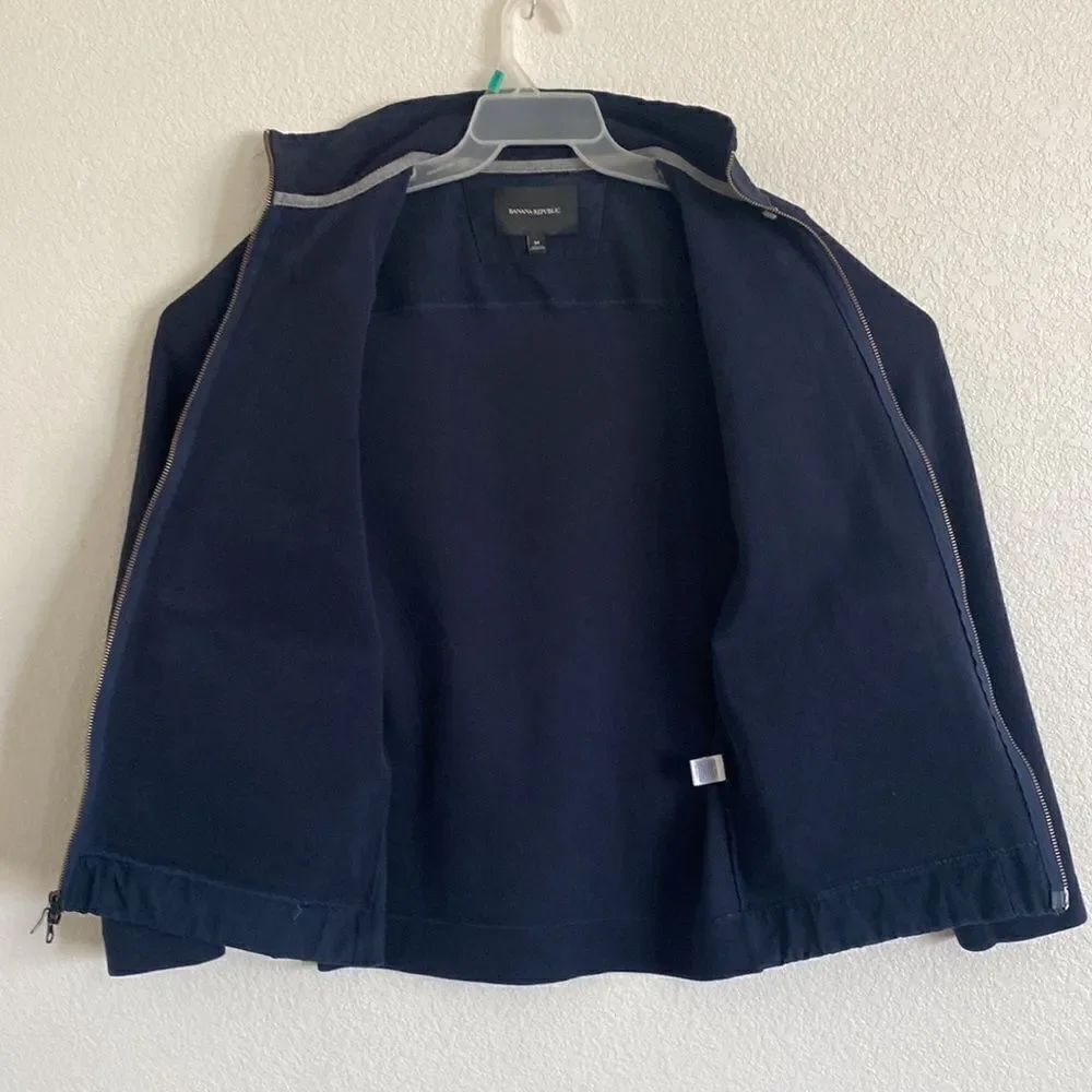 BANANA REPUBLIC Men’s Navy Full Zip Fully Lined Jacket Size M